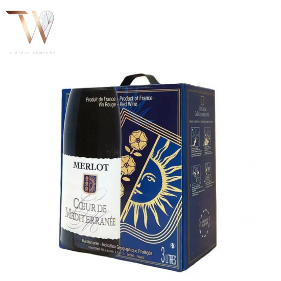 Vang Bịch Pháp Ceour de Mediterrane Mặt trời xanh