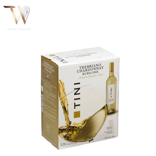 Rượu vang Tini Trebbiano Chardonnay Rubicone 3L